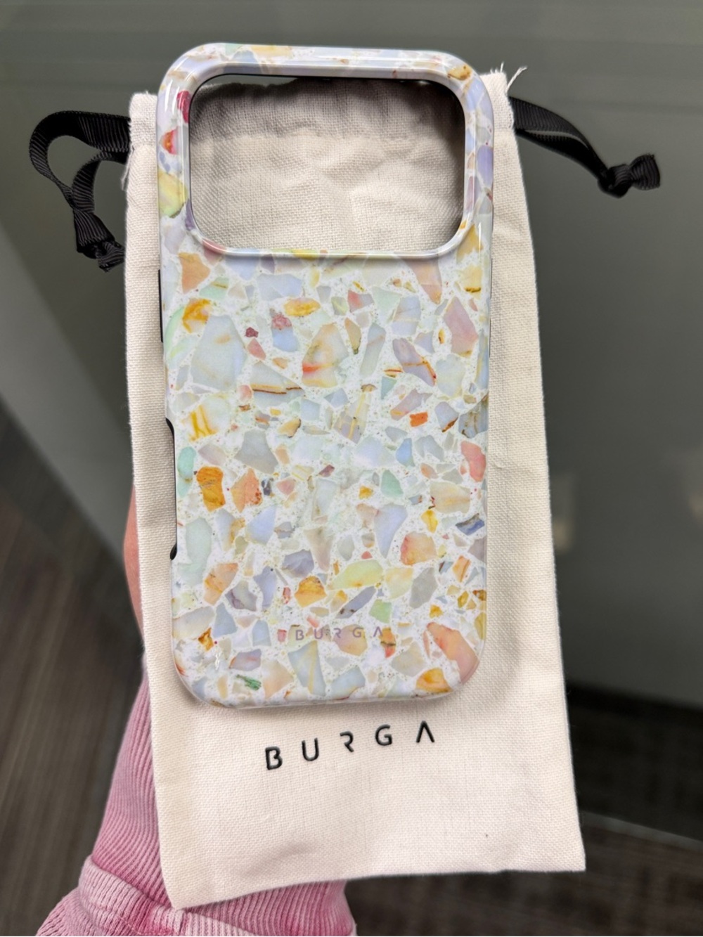 Burga Rainbow Crush iPhone 17 Pro Case - Pastel Mosaic Colors